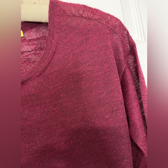 Kuna Peruvian Baby Alpaca Luxury High Low Semi-Sheer Sweater Size US M MSRP $300 - Picture 7 of 10